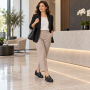 pantofi dama negri din piele naturala cu platforma joasa si elastic lateral NA270NP Ciucaleti